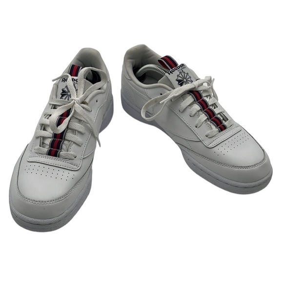Reebok Classic C 85 White Leather Sneakers Sz 6 MARK - Picture 1 of 7